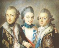 Herzog Adolf Friedrich IV.von Mecklenburg-Strelitz mit seine Geschwistern Christiane und Ernst 