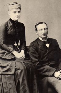 Friedrich Freiherr v.Langermann u.Erlencamp mit Ehefrau Elisabeth v.Fabrice